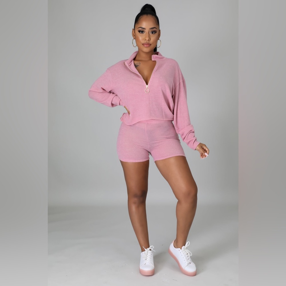 Mauve Two Piece Short Set